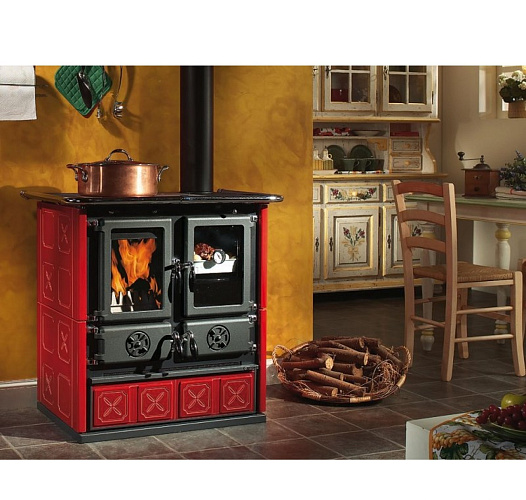 La Nordica-Extraflame rosetta maiolica bordeaux_3